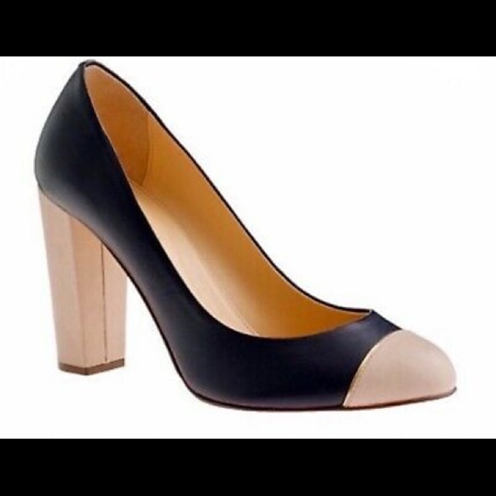 J.Crew Etta Cap toe pumps navy size 8.5